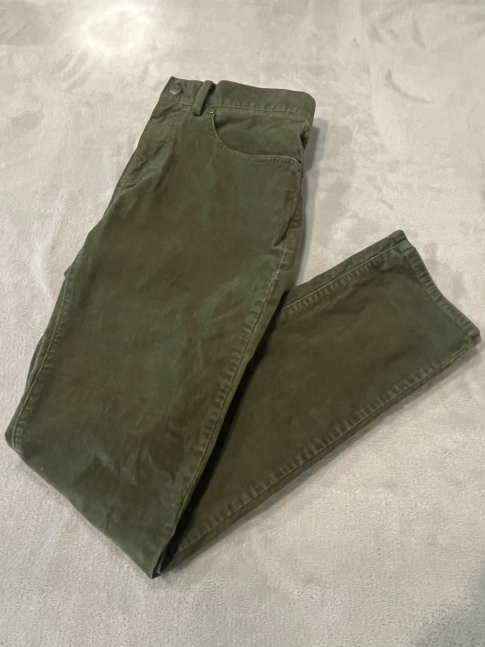 Brooks Brothers Slim Fit Corduroy Cotton Pants Men's 32x32 Olive Green - Picture 2 of 10